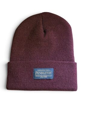 Pendleton Burgundy Knit Beanie Hat